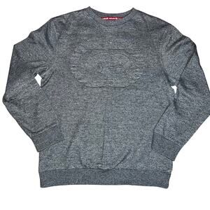 Ecko unltd Y2K gray embossed crewneck sweatshirt  boys size XL